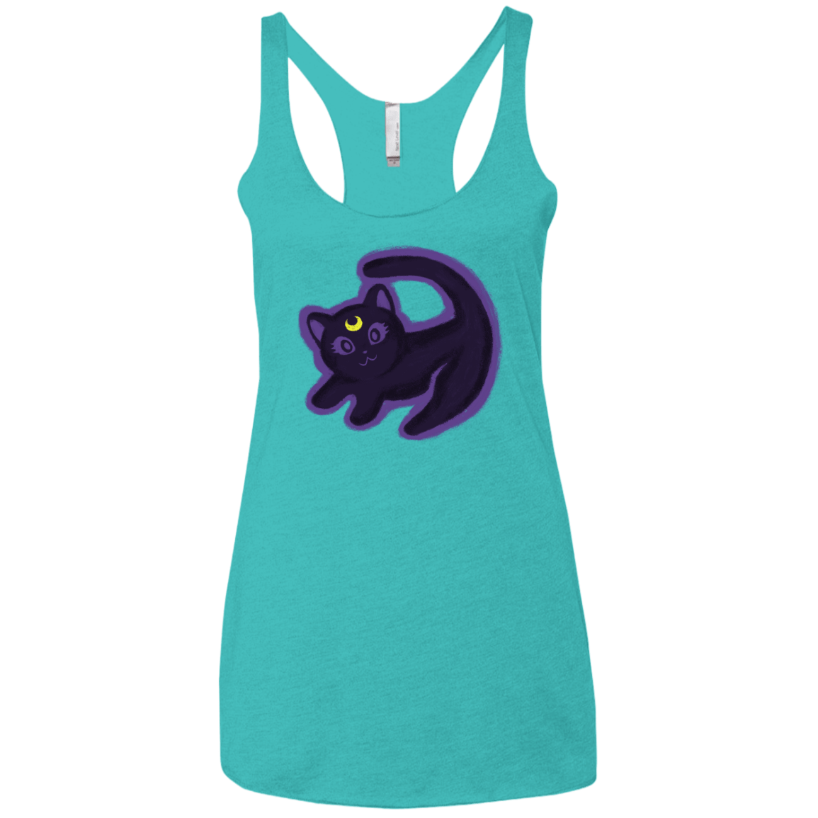 T-Shirts Tahiti Blue / X-Small Kitty Queen Women's Triblend Racerback Tank