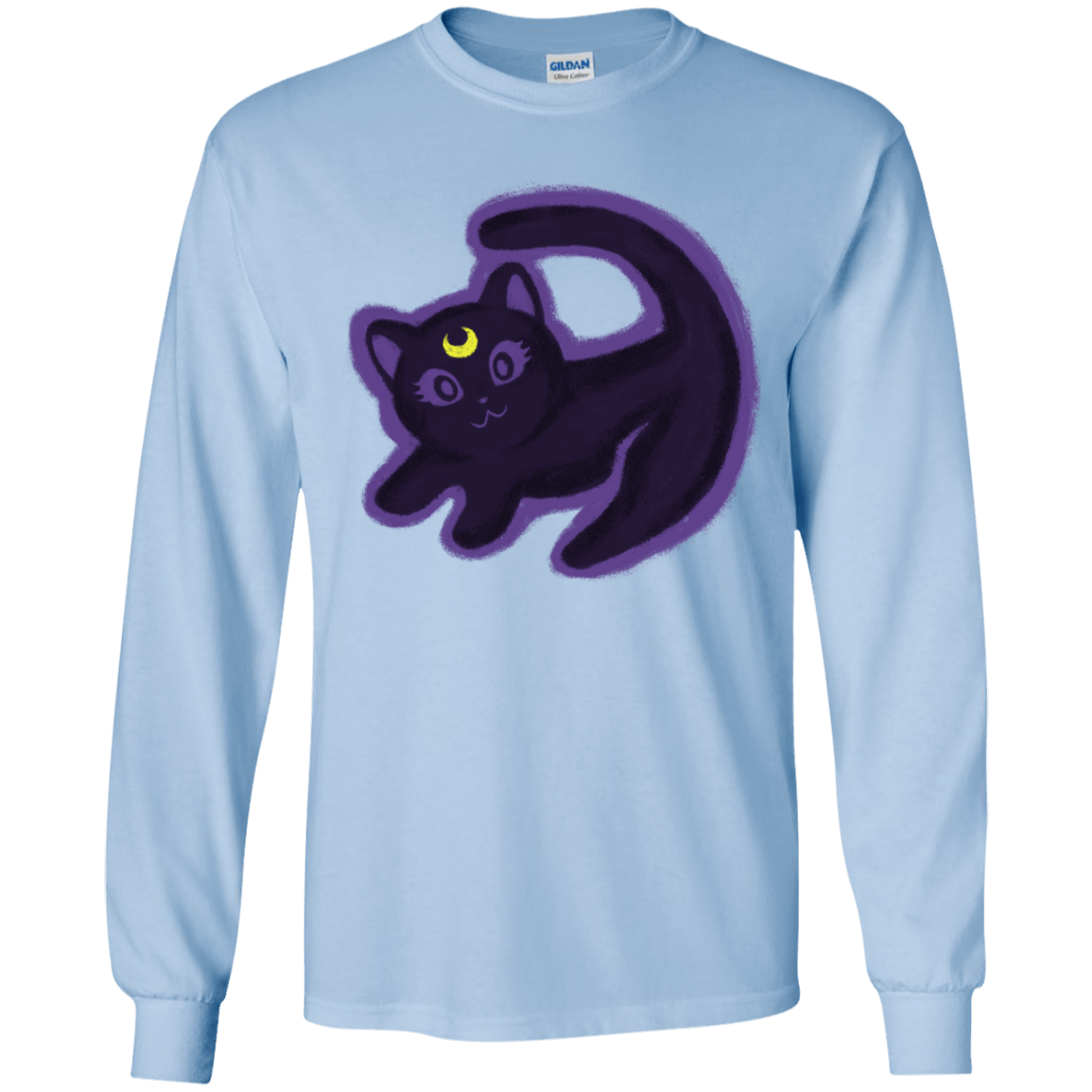 T-Shirts Light Blue / YS Kitty Queen Youth Long Sleeve T-Shirt