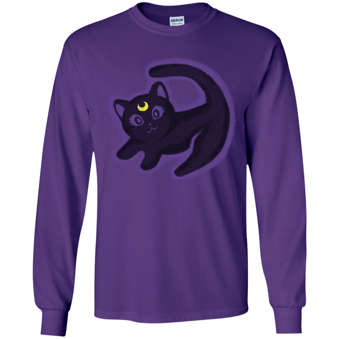 T-Shirts Purple / YS Kitty Queen Youth Long Sleeve T-Shirt
