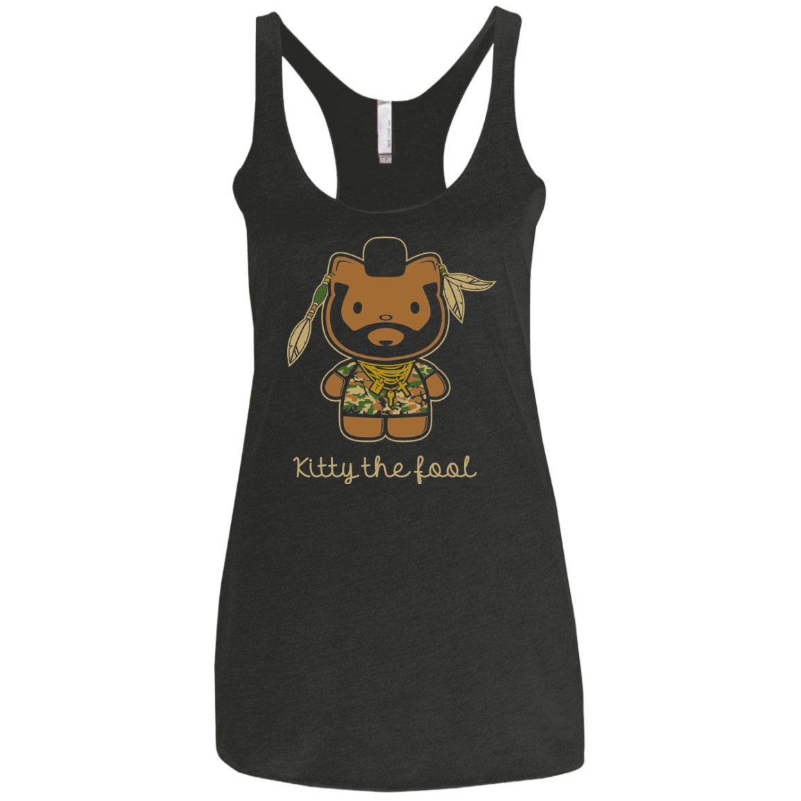 Kitty the Fool Women's Triblend Racerback Tank
