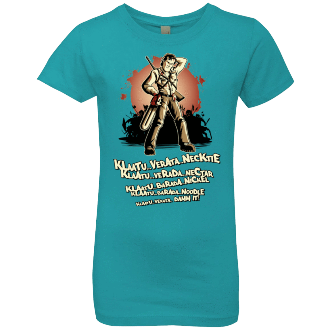 T-Shirts Tahiti Blue / YXS Klaatu Barada Nikto Girls Premium T-Shirt