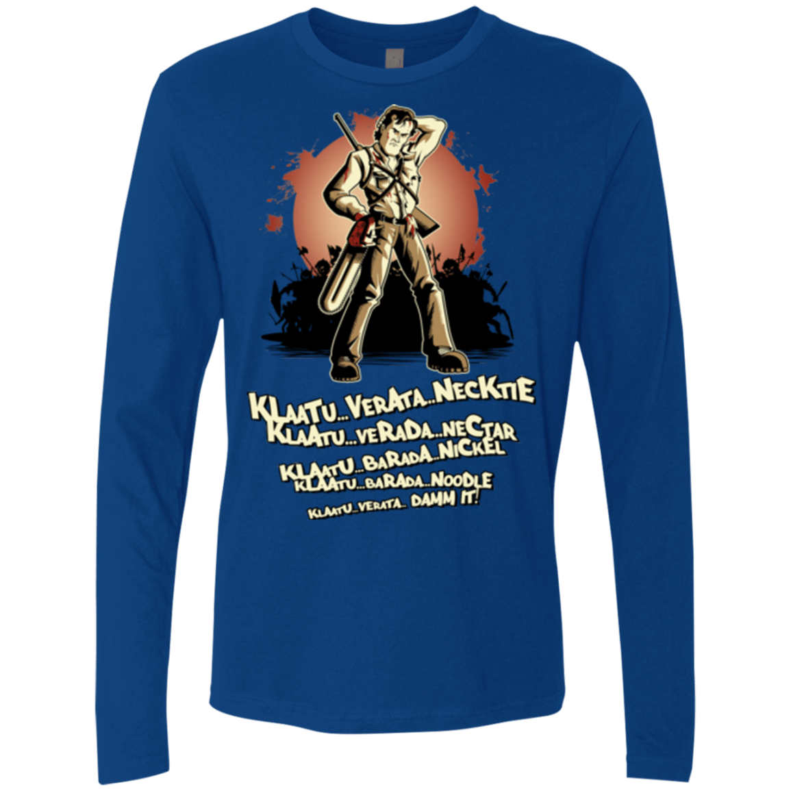 T-Shirts Royal / Small Klaatu Barada Nikto Men's Premium Long Sleeve
