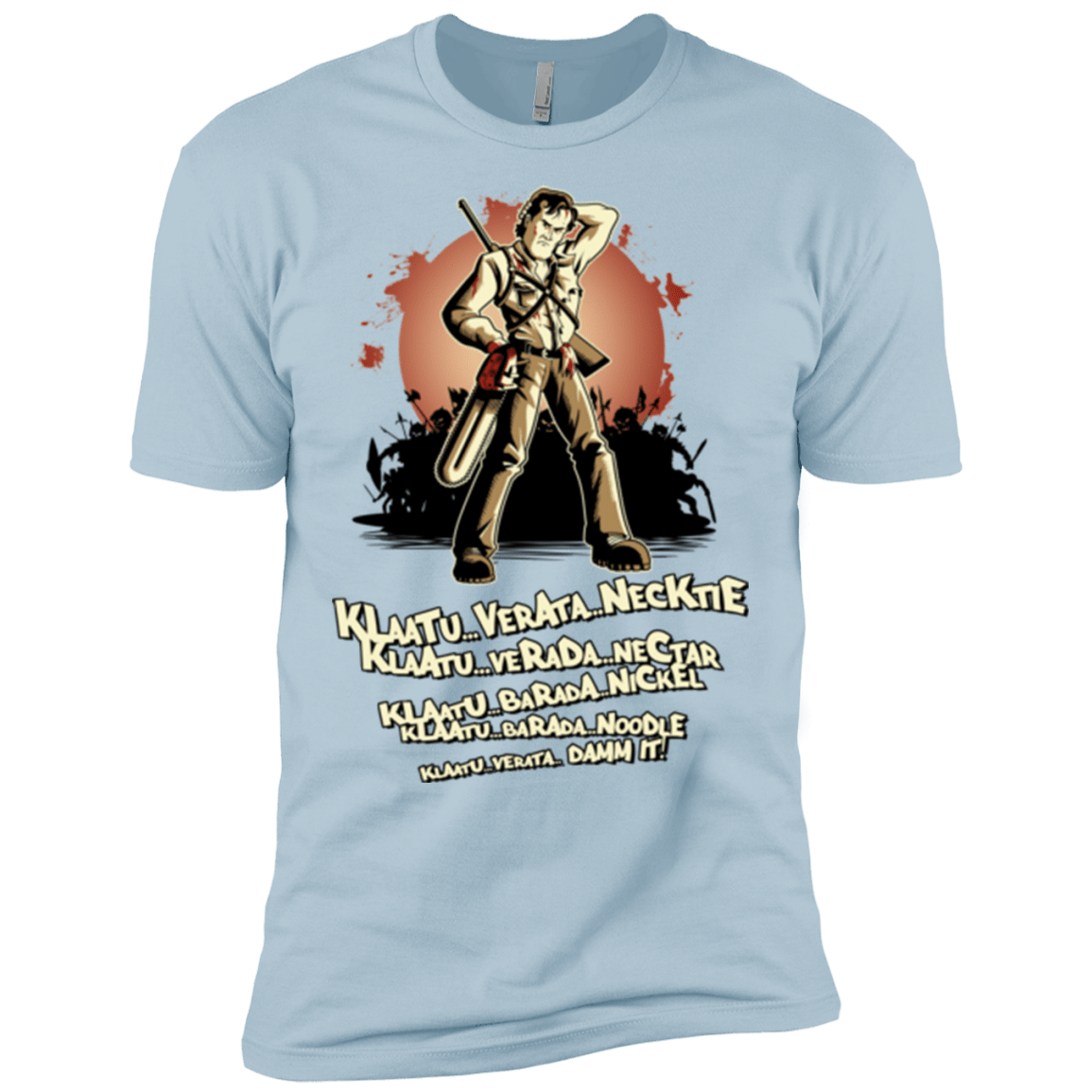 T-Shirts Light Blue / X-Small Klaatu Barada Nikto Men's Premium T-Shirt