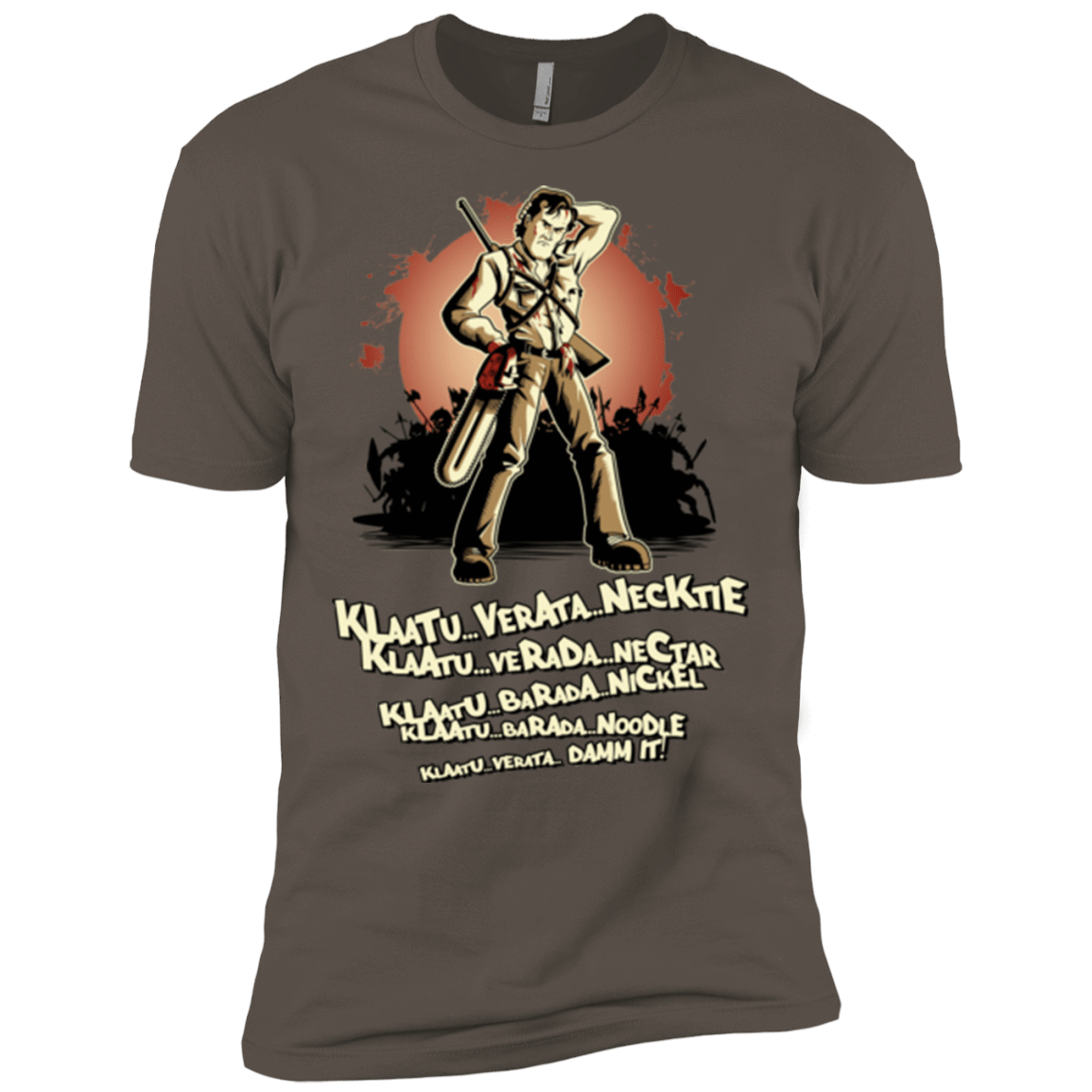 T-Shirts Warm Grey / X-Small Klaatu Barada Nikto Men's Premium T-Shirt