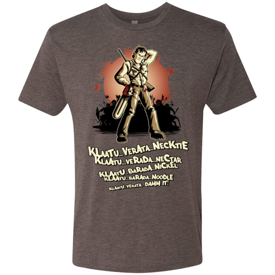 T-Shirts Macchiato / Small Klaatu Barada Nikto Men's Triblend T-Shirt