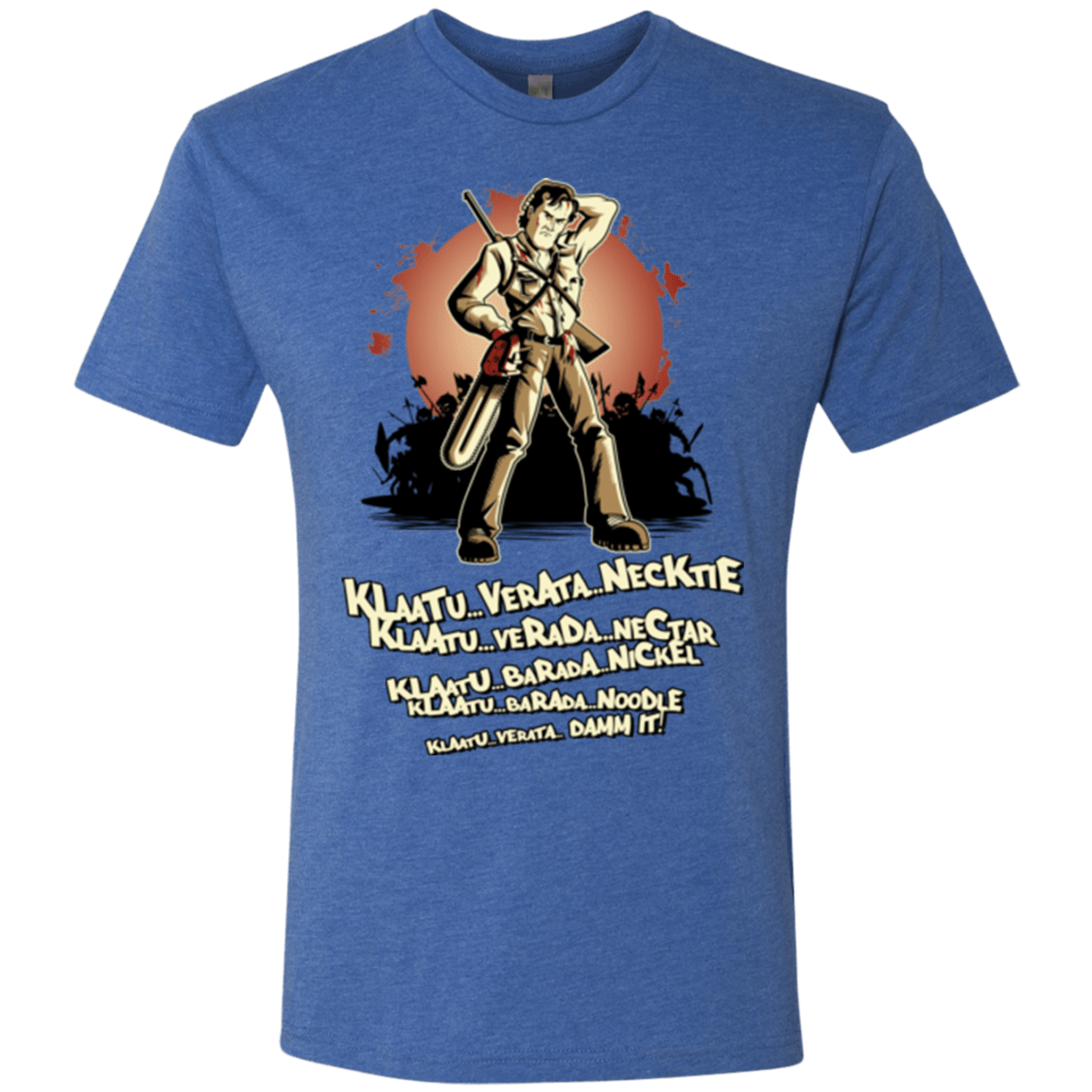 T-Shirts Vintage Royal / Small Klaatu Barada Nikto Men's Triblend T-Shirt