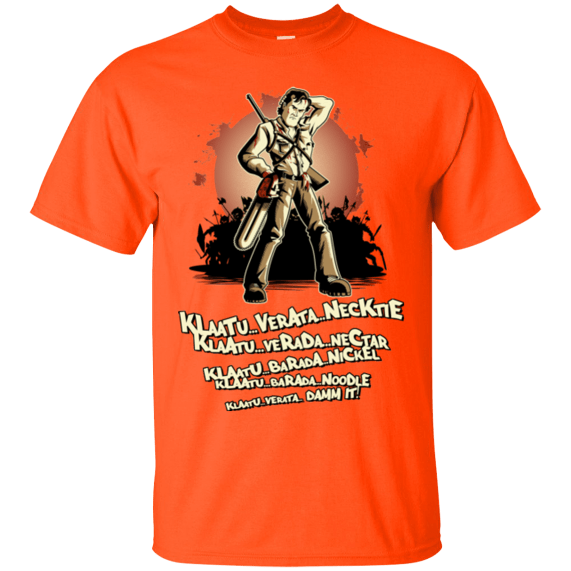T-Shirts Orange / Small Klaatu Barada Nikto T-Shirt