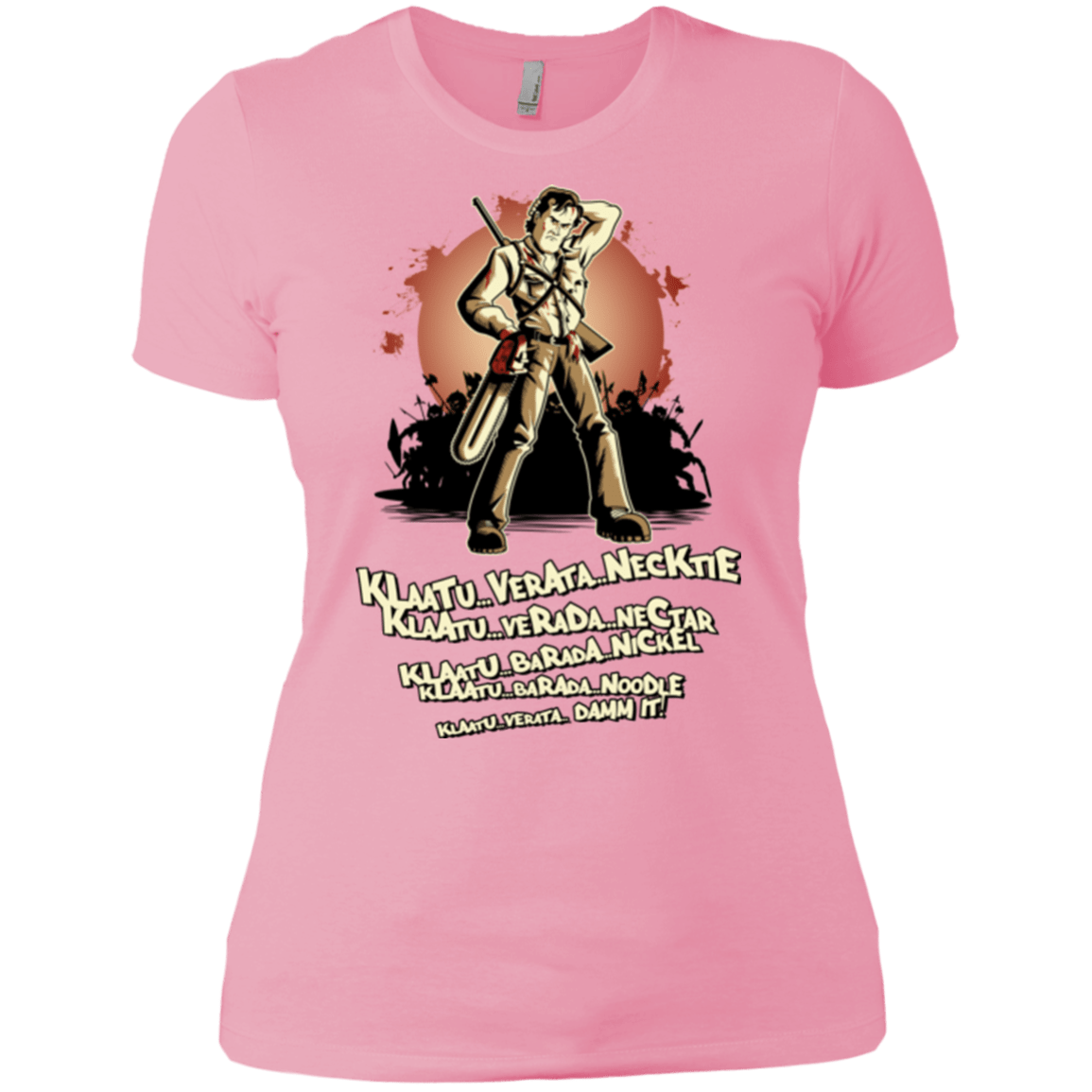 T-Shirts Light Pink / X-Small Klaatu Barada Nikto Women's Premium T-Shirt