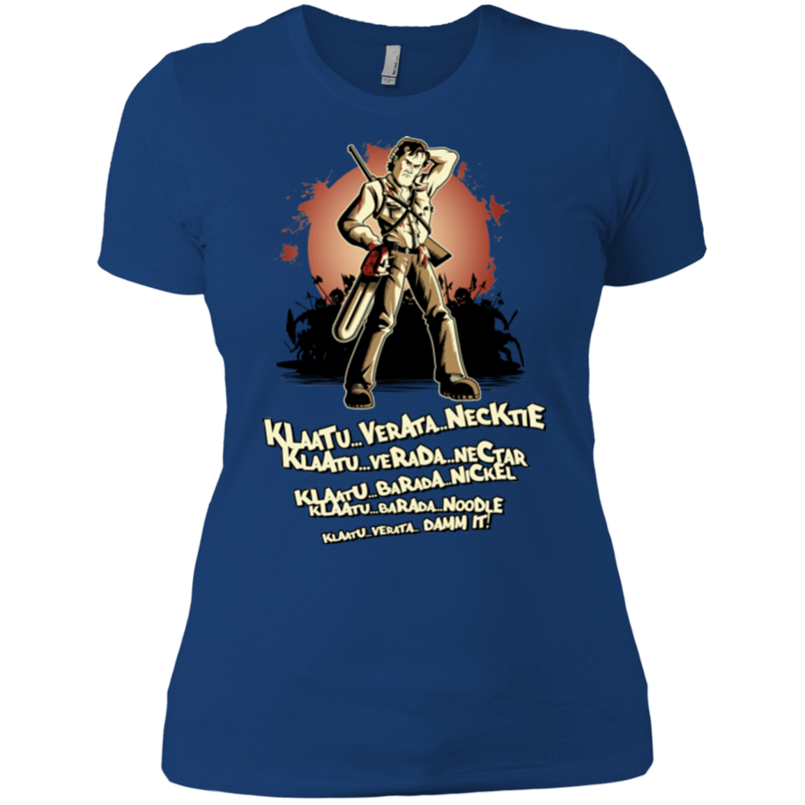 T-Shirts Royal / X-Small Klaatu Barada Nikto Women's Premium T-Shirt
