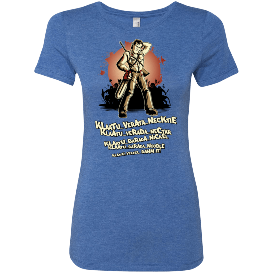T-Shirts Vintage Royal / Small Klaatu Barada Nikto Women's Triblend T-Shirt