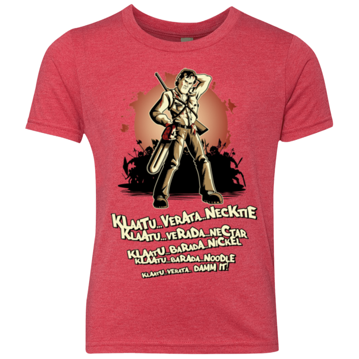 T-Shirts Vintage Red / YXS Klaatu Barada Nikto Youth Triblend T-Shirt