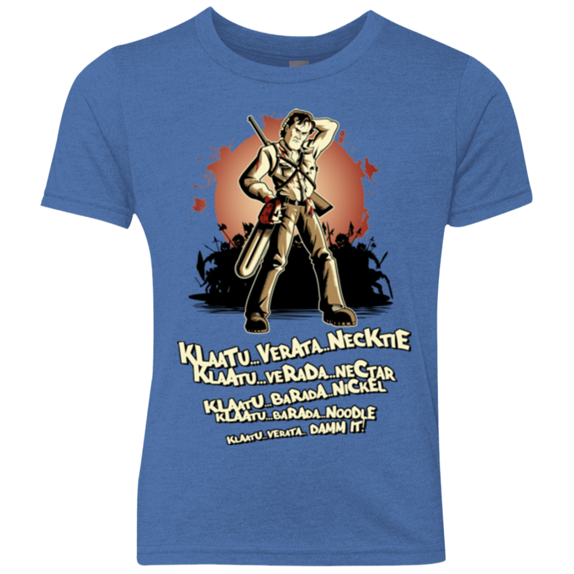 T-Shirts Vintage Royal / YXS Klaatu Barada Nikto Youth Triblend T-Shirt