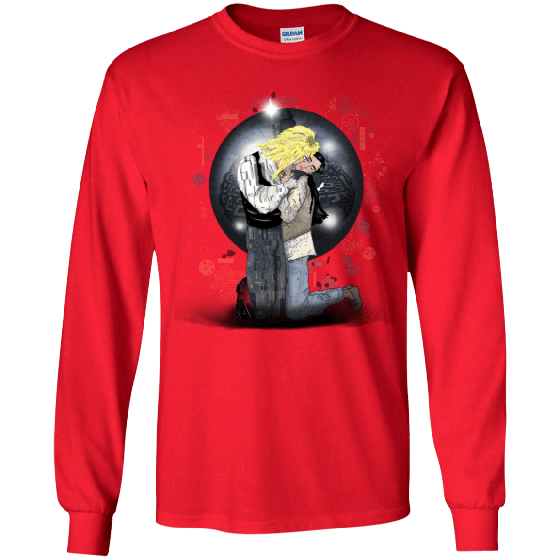 T-Shirts Red / YS Klimt Jareth Youth Long Sleeve T-Shirt