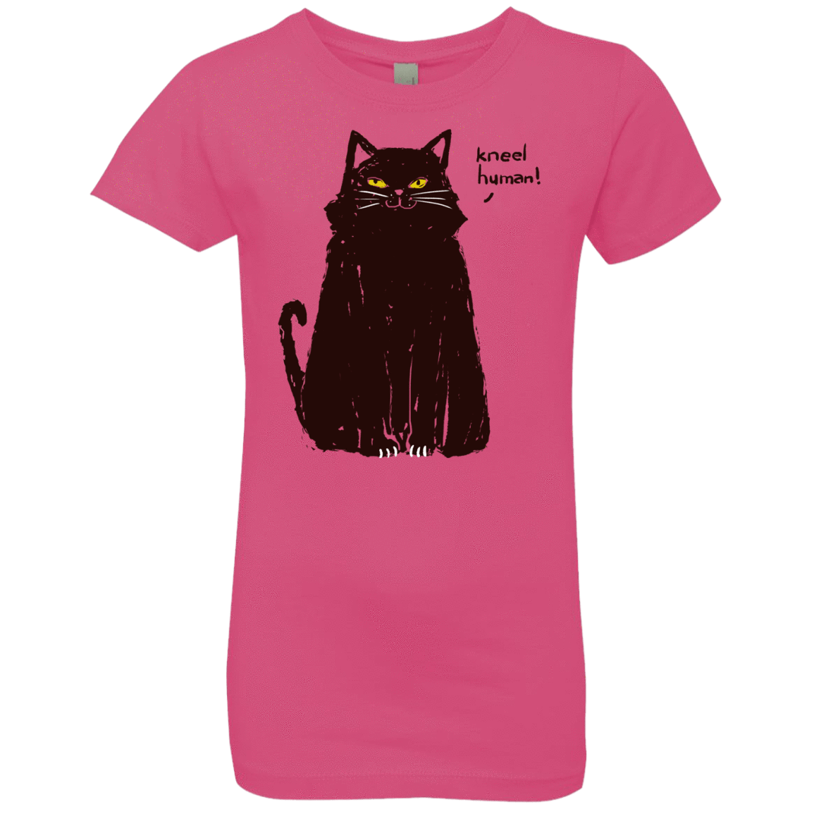 T-Shirts Hot Pink / YXS Kneel Human! Girls Premium T-Shirt