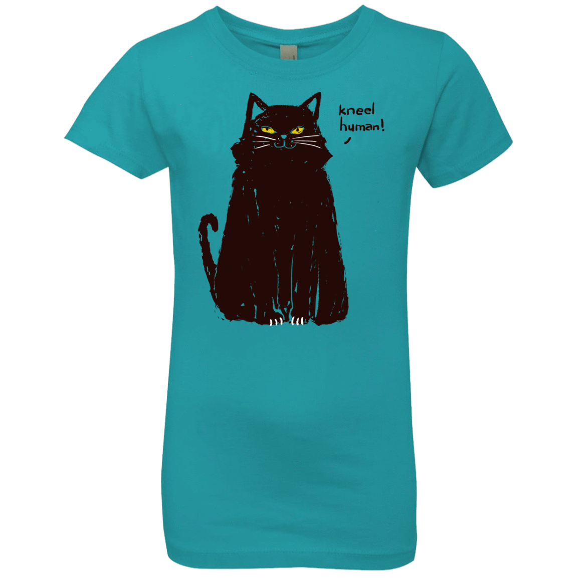 T-Shirts Tahiti Blue / YXS Kneel Human! Girls Premium T-Shirt