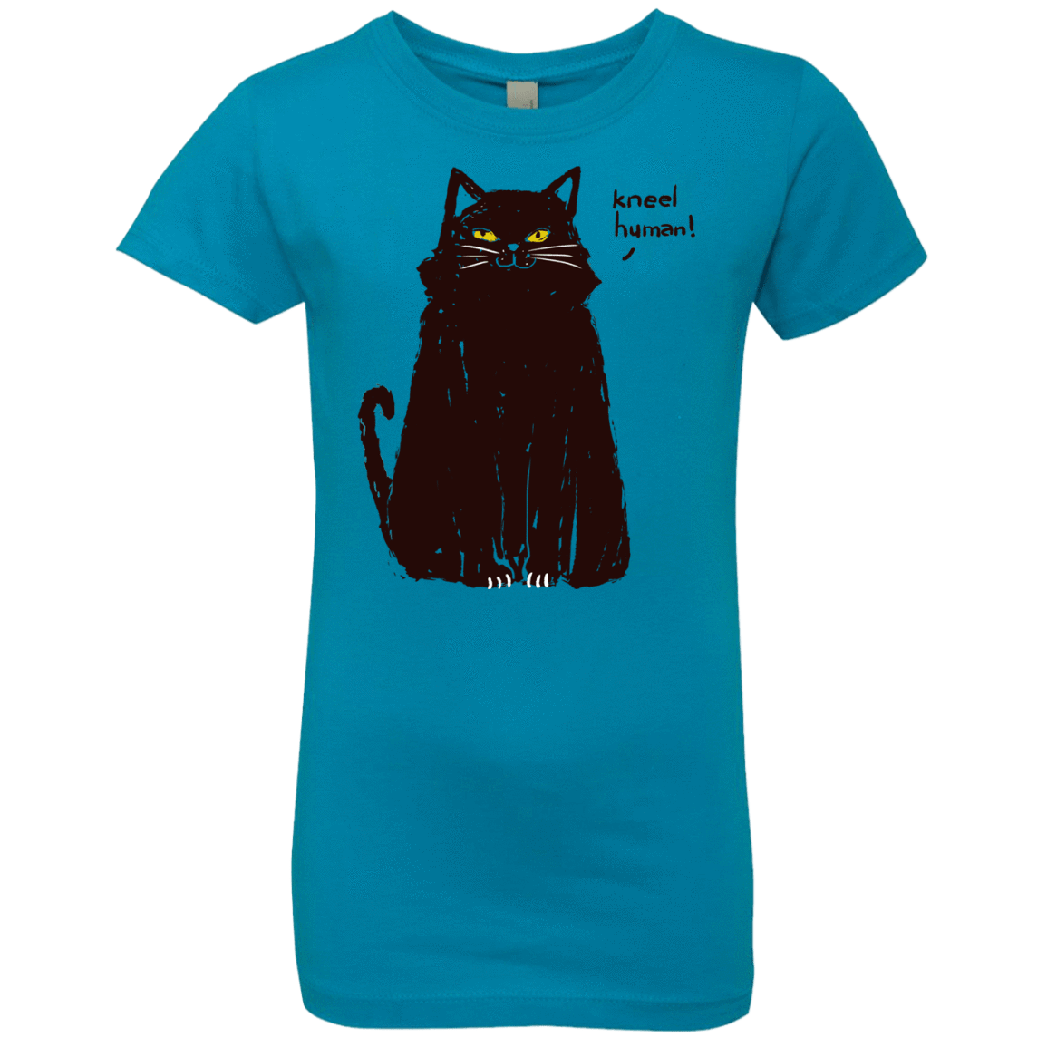 T-Shirts Turquoise / YXS Kneel Human! Girls Premium T-Shirt