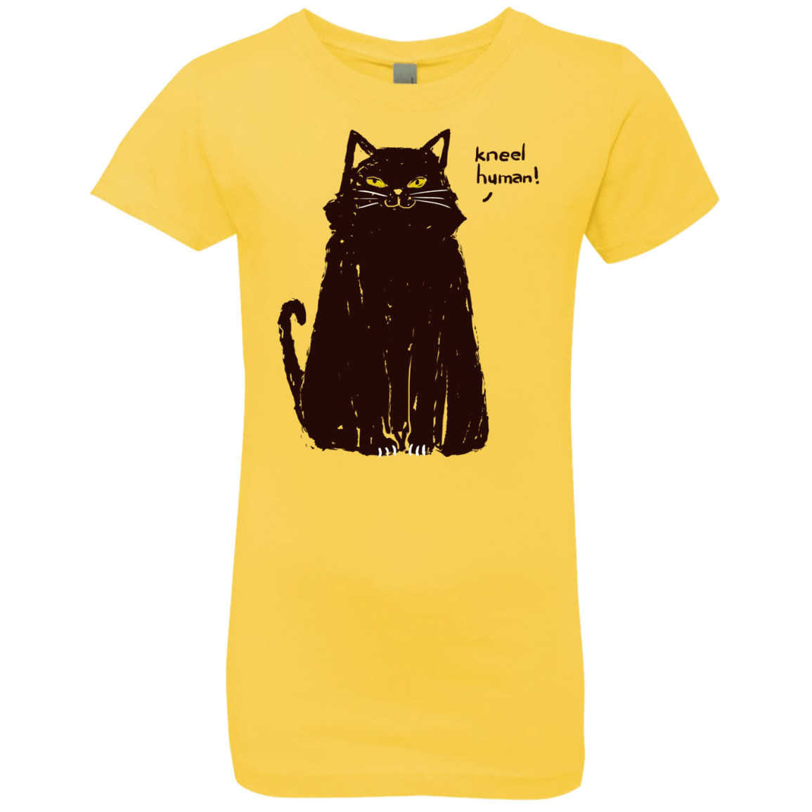 T-Shirts Vibrant Yellow / YXS Kneel Human! Girls Premium T-Shirt