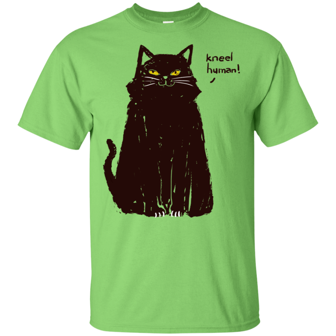 T-Shirts Lime / S kneel human! T-Shirt