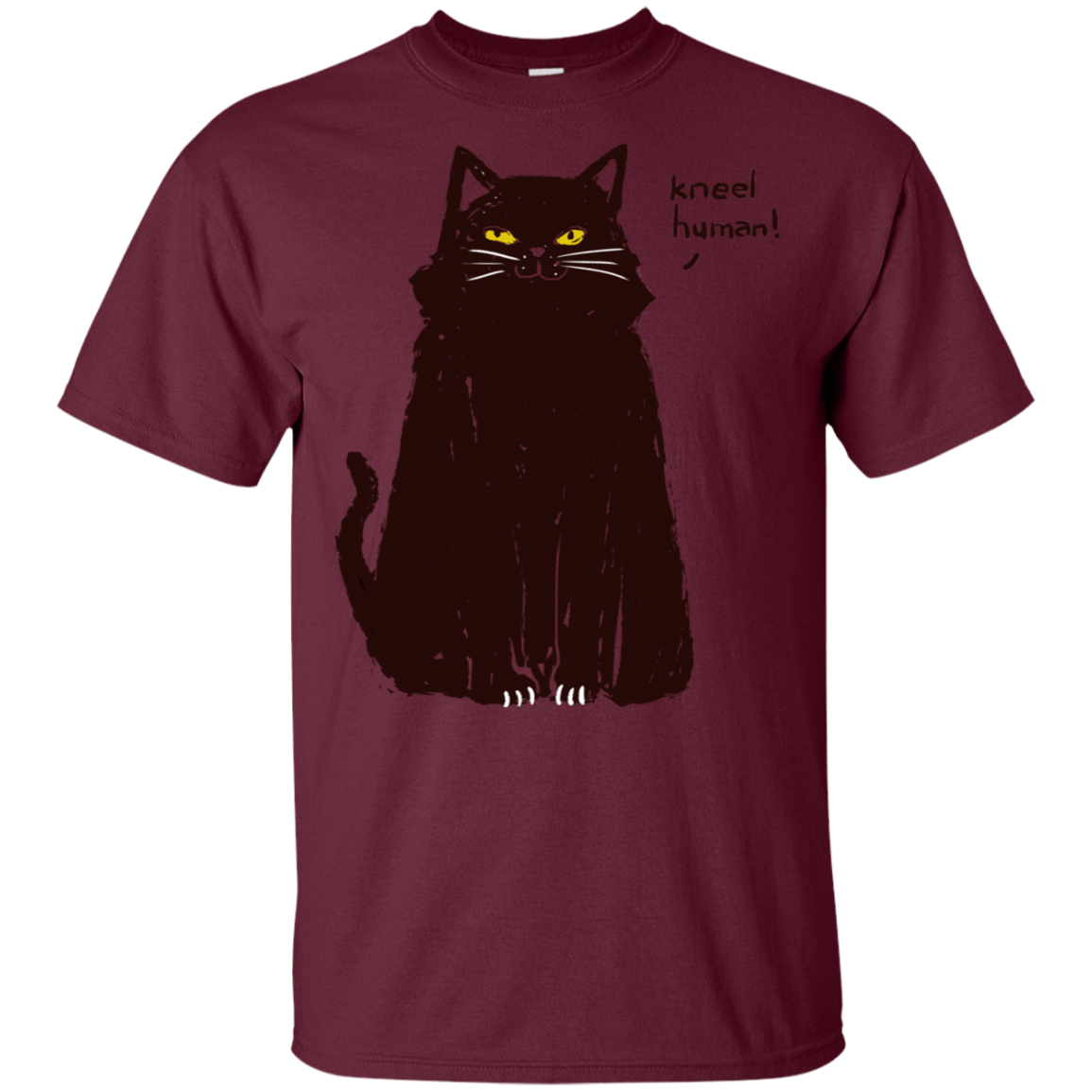 T-Shirts Maroon / S kneel human! T-Shirt
