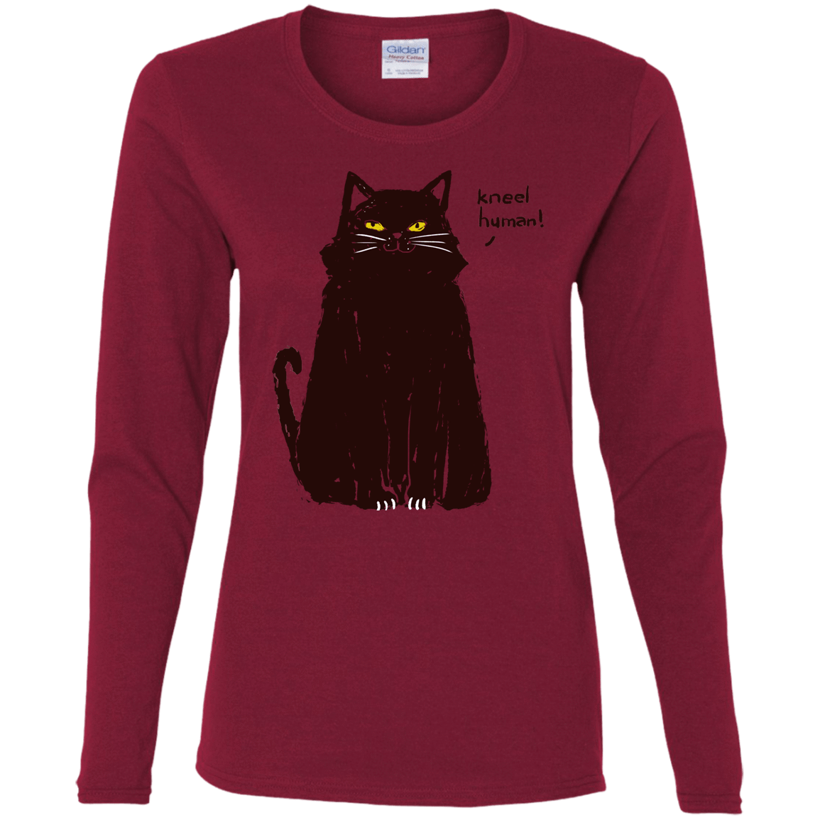 T-Shirts Cardinal / S Kneel Human! Women's Long Sleeve T-Shirt