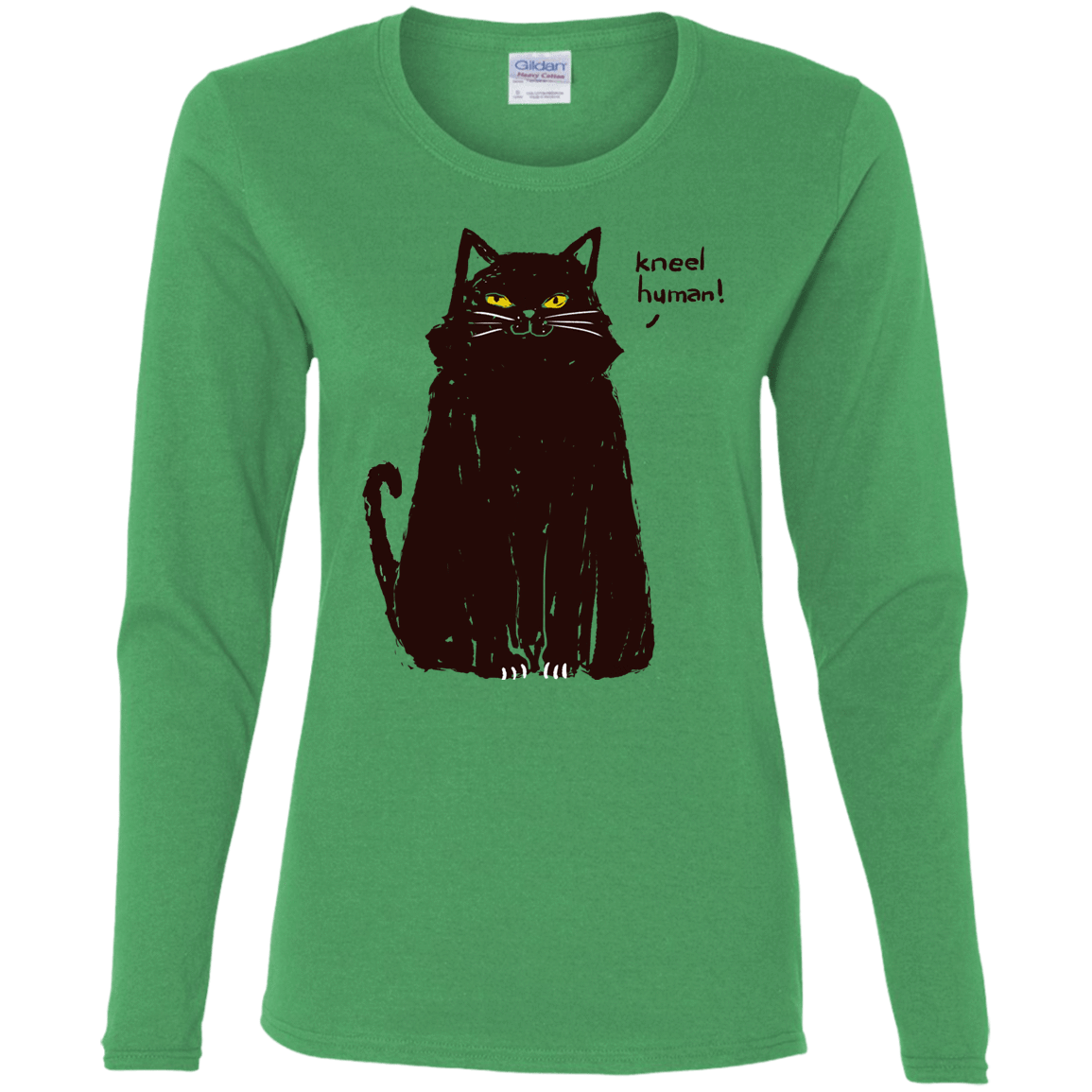 T-Shirts Irish Green / S Kneel Human! Women's Long Sleeve T-Shirt