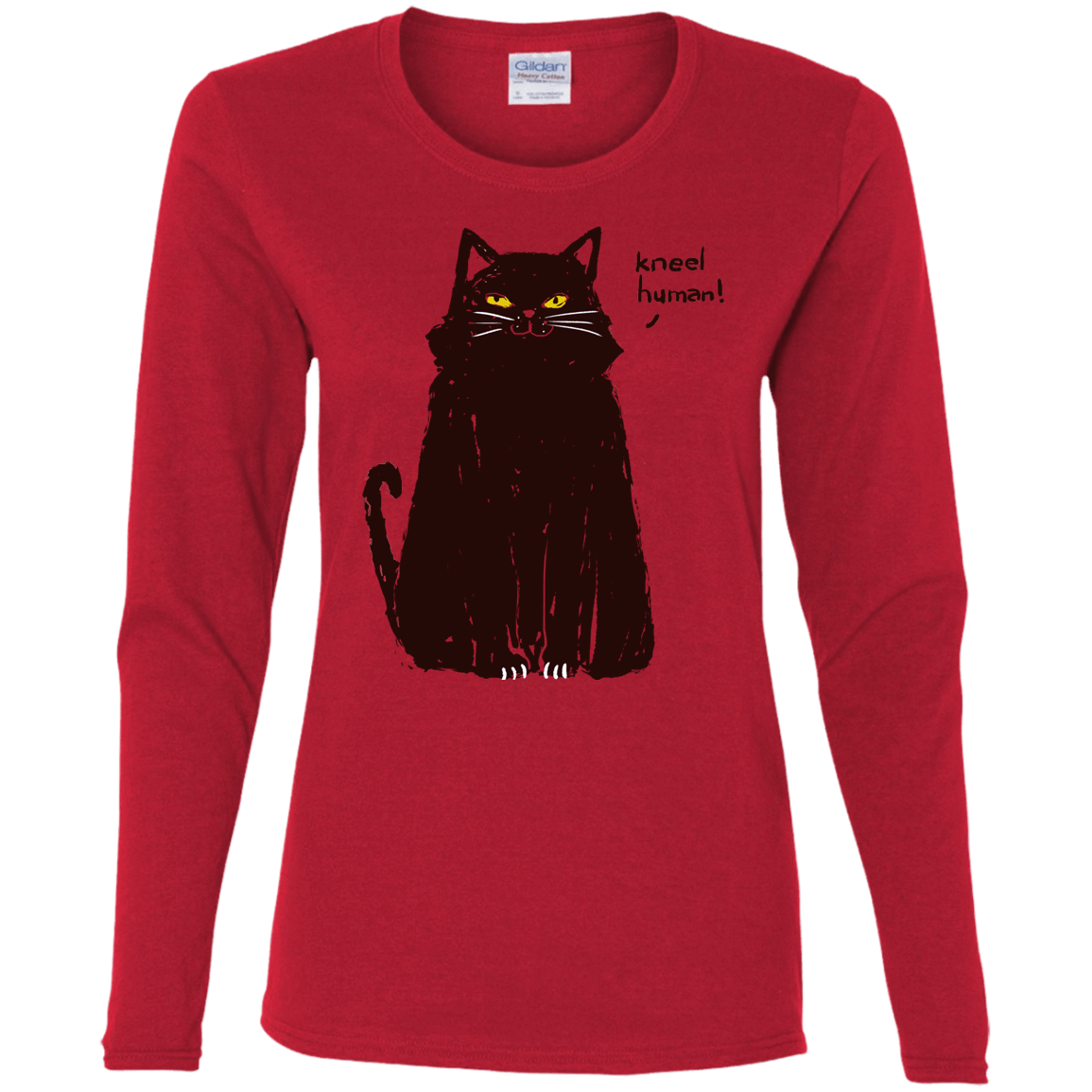 T-Shirts Red / S Kneel Human! Women's Long Sleeve T-Shirt