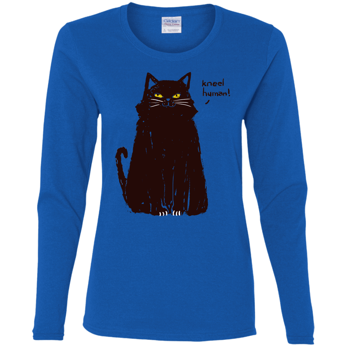 T-Shirts Royal / S Kneel Human! Women's Long Sleeve T-Shirt
