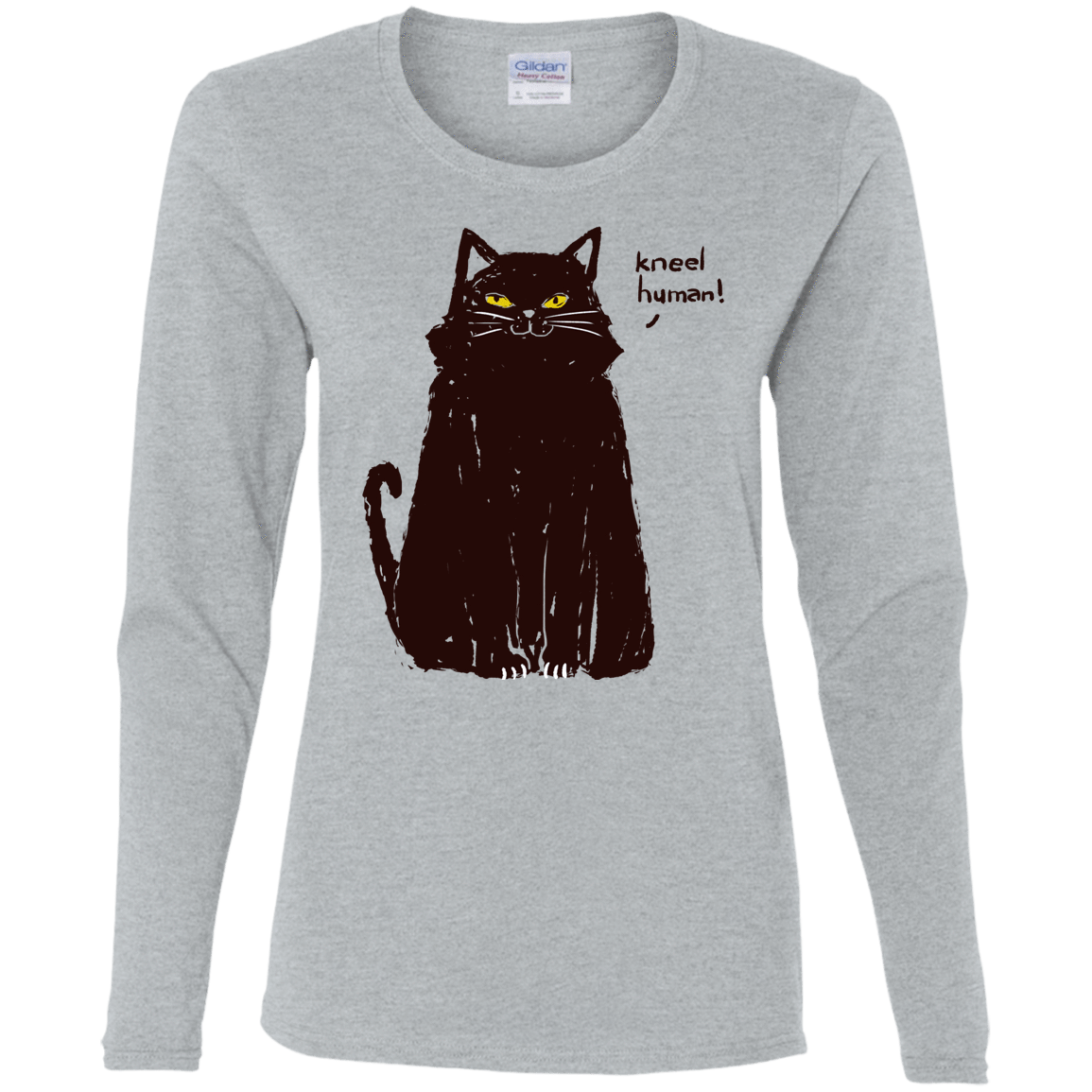 T-Shirts Sport Grey / S Kneel Human! Women's Long Sleeve T-Shirt