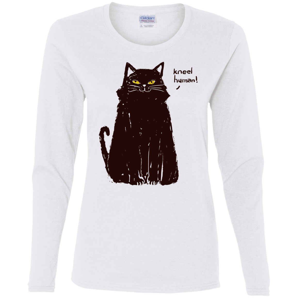 T-Shirts White / S Kneel Human! Women's Long Sleeve T-Shirt