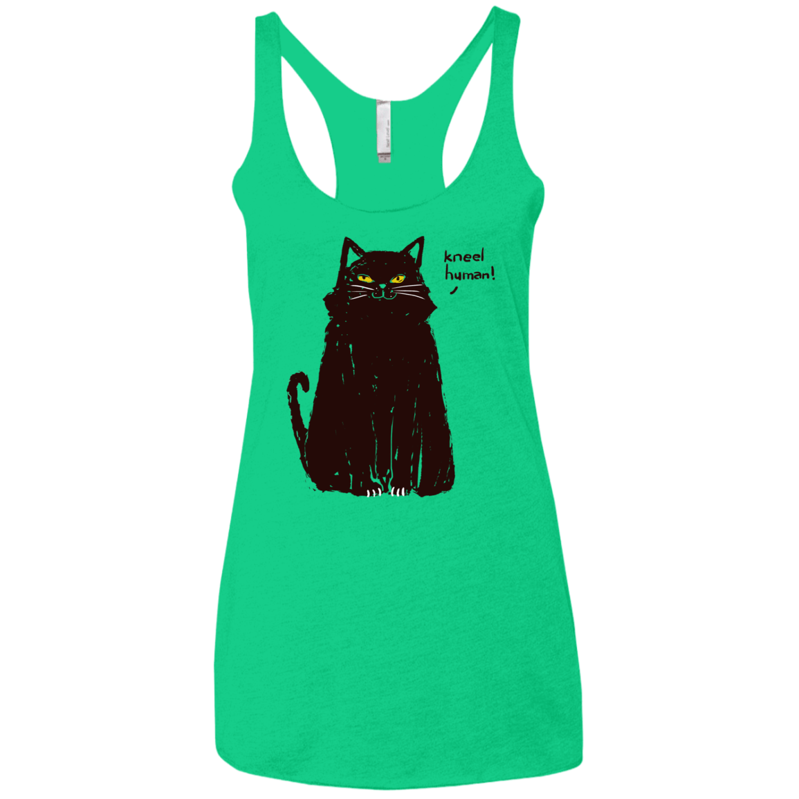 Kneel Human! Women's Triblend Racerback Tank