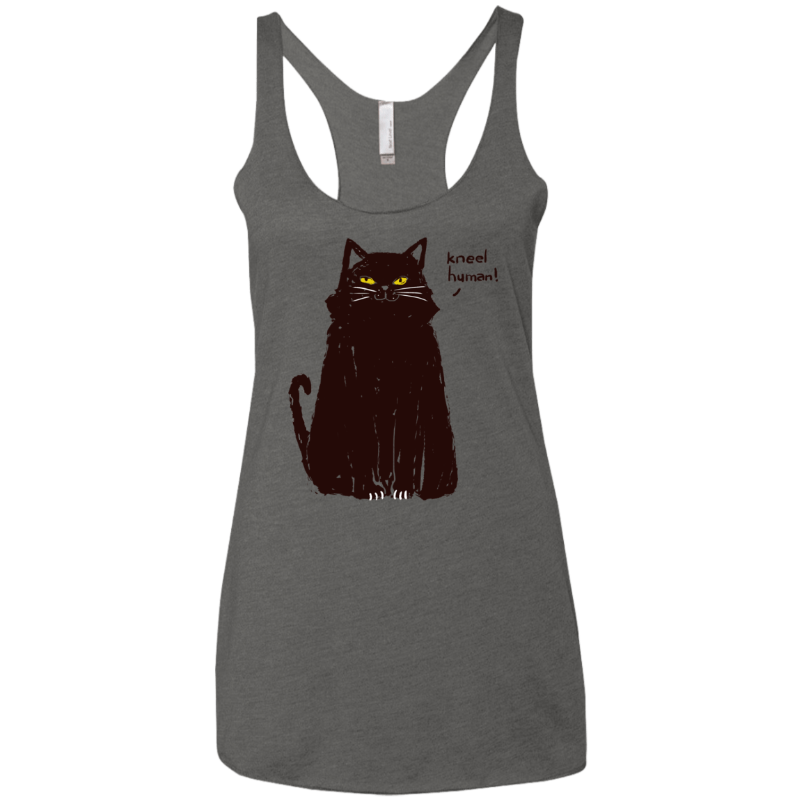 Kneel Human! Women's Triblend Racerback Tank