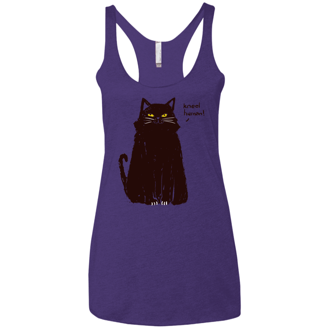 Kneel Human! Women's Triblend Racerback Tank