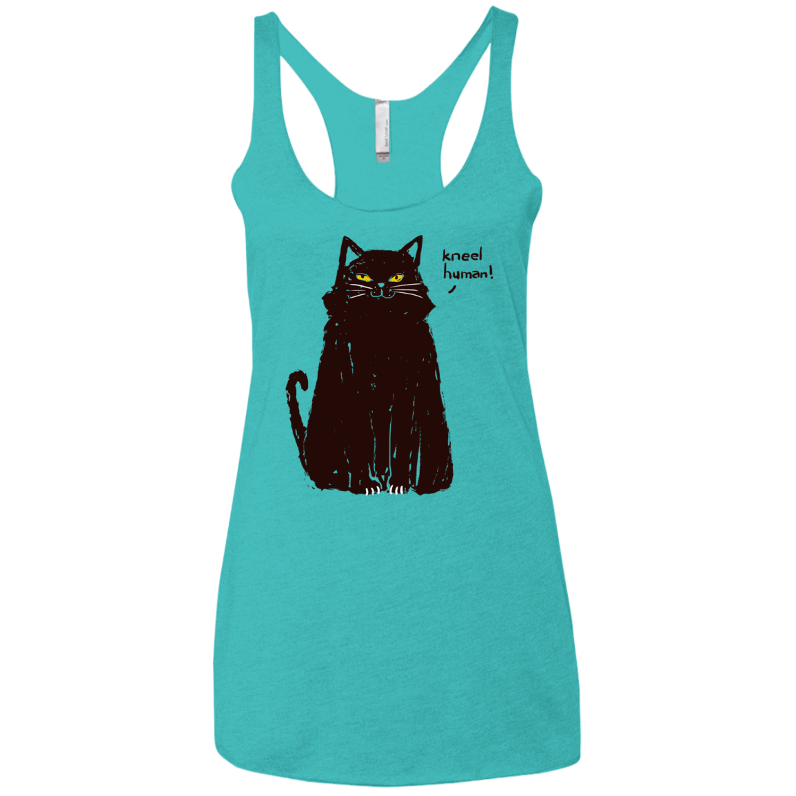 Kneel Human! Women's Triblend Racerback Tank