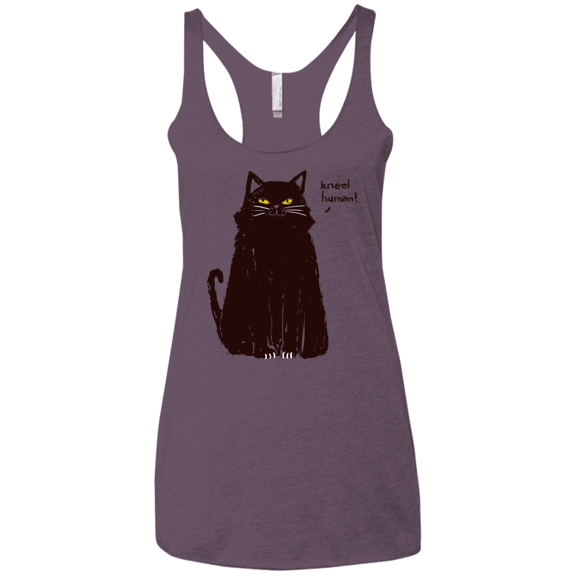 Kneel Human! Women's Triblend Racerback Tank