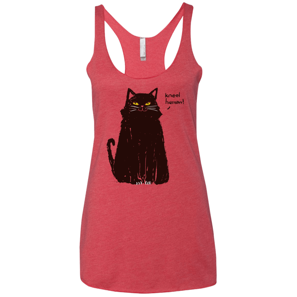 Kneel Human! Women's Triblend Racerback Tank