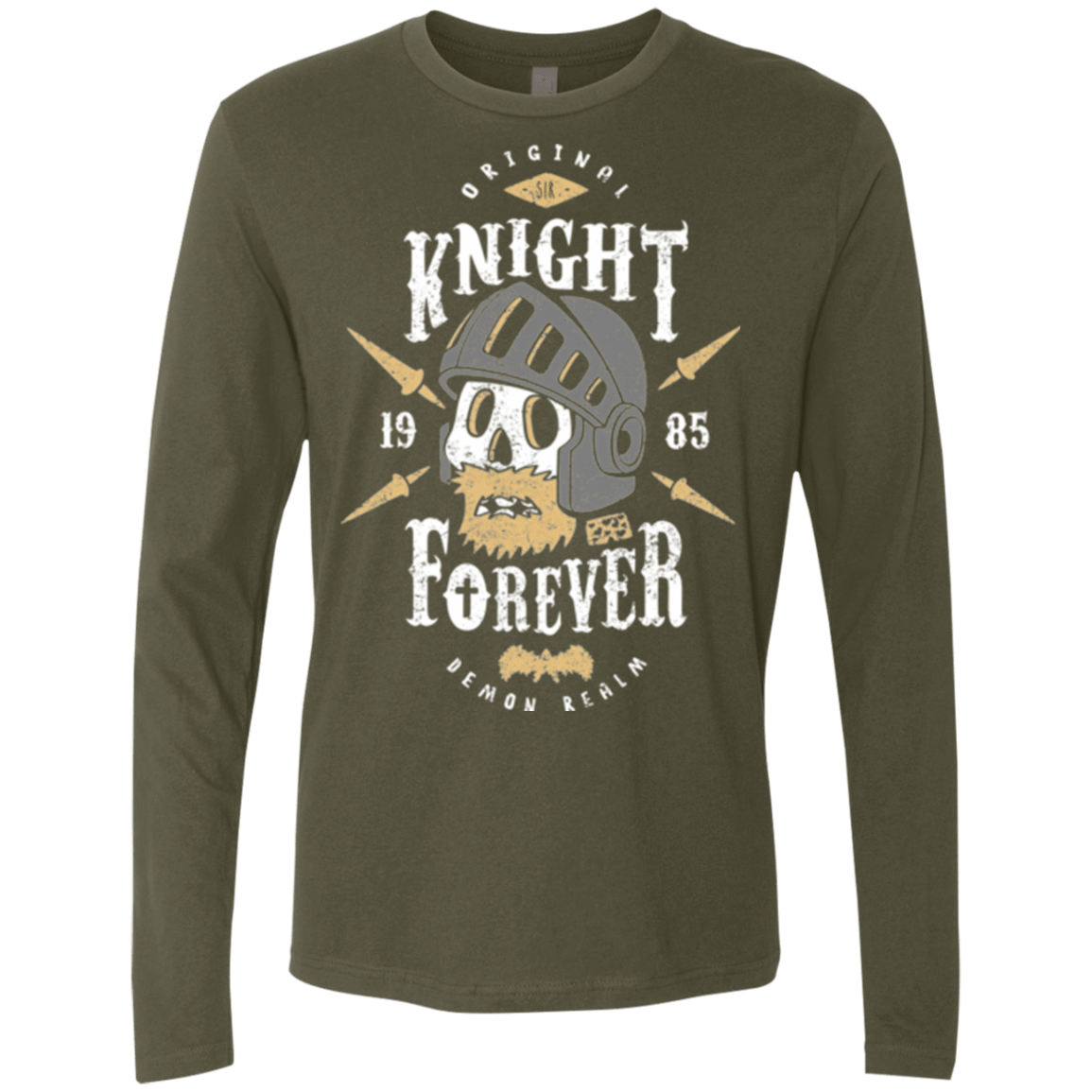 T-Shirts Military Green / Small Knight Forever Men's Premium Long Sleeve