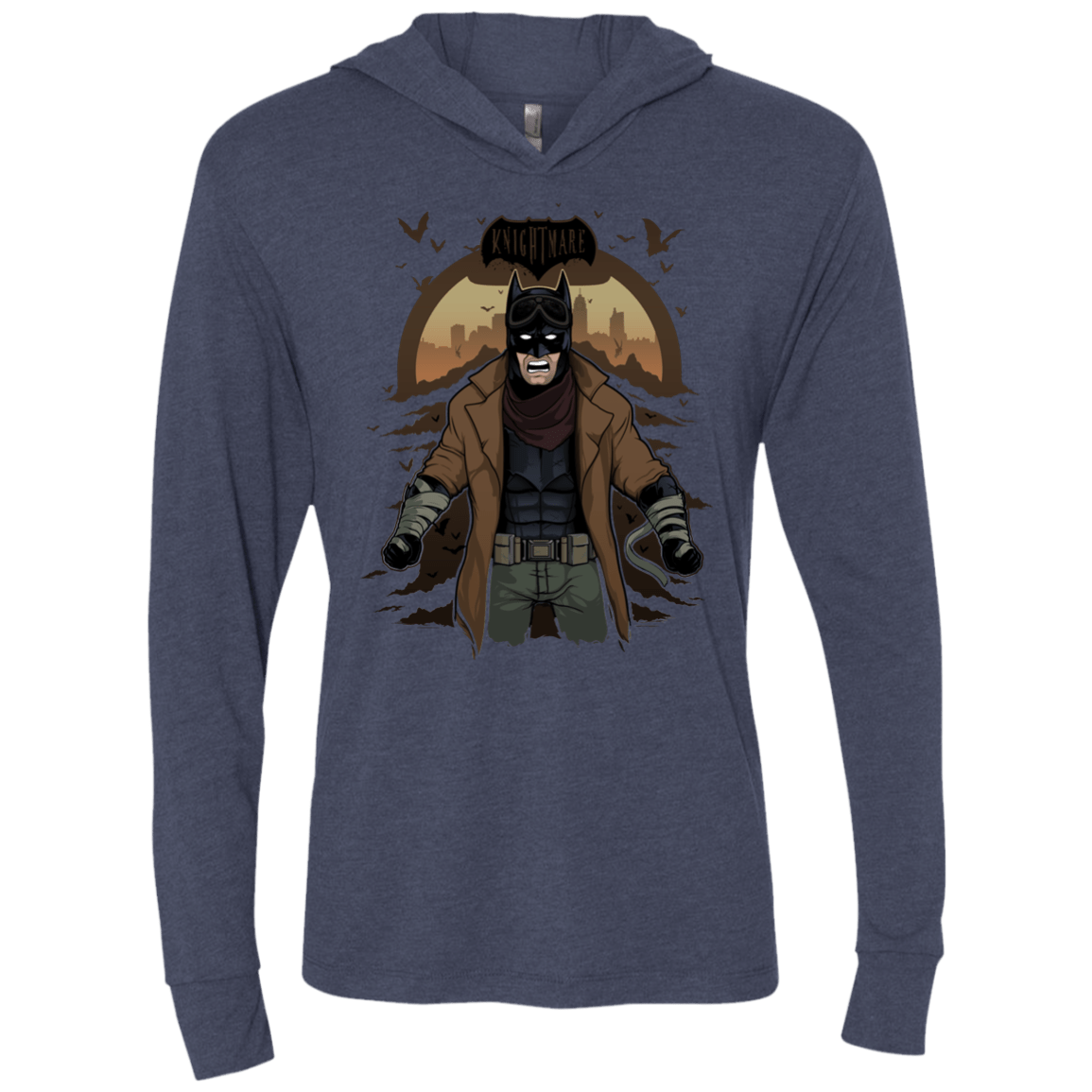 T-Shirts Vintage Navy / X-Small Knightmare Triblend Long Sleeve Hoodie Tee