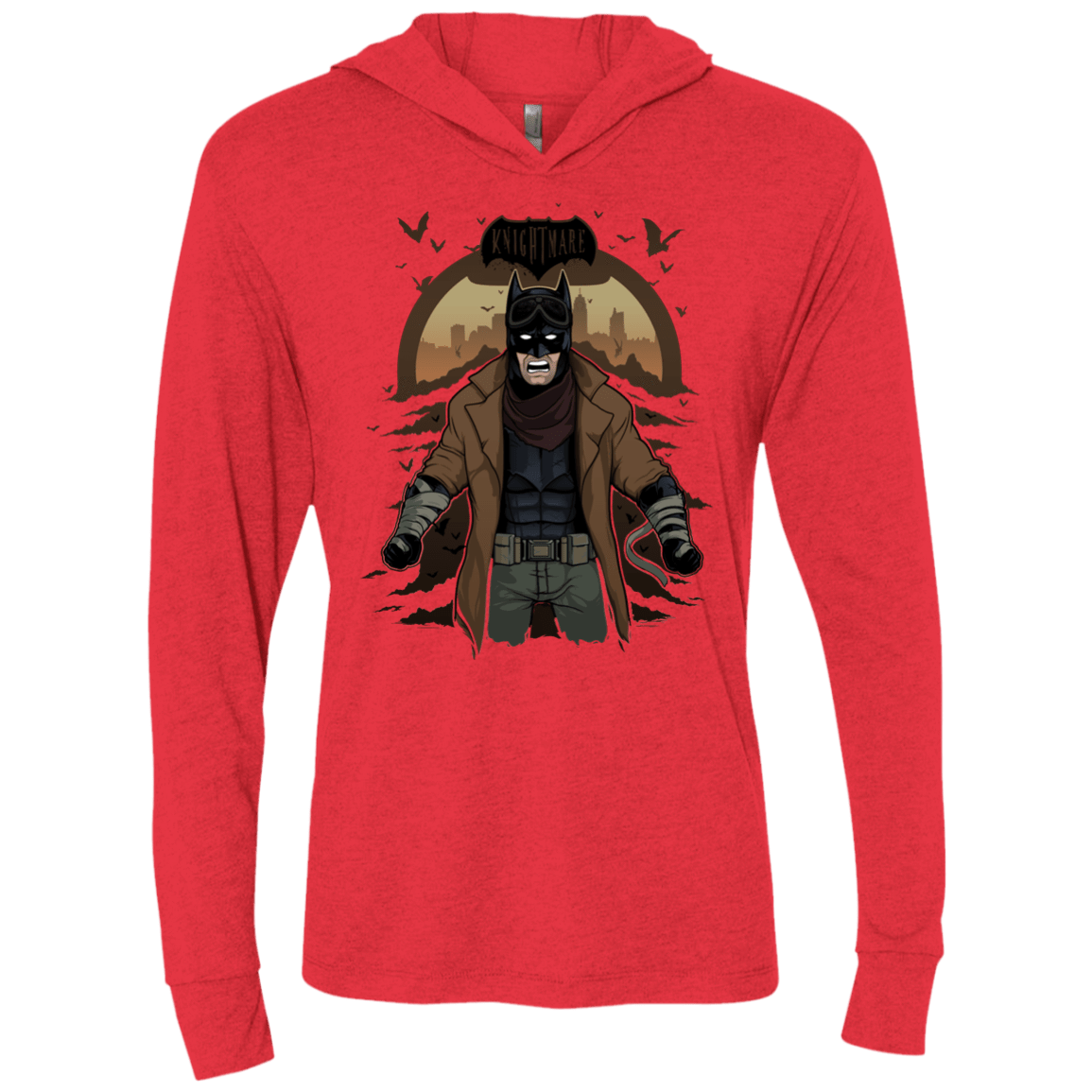 T-Shirts Vintage Red / X-Small Knightmare Triblend Long Sleeve Hoodie Tee