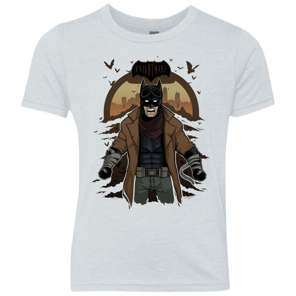 T-Shirts Heather White / YXS Knightmare Youth Triblend T-Shirt