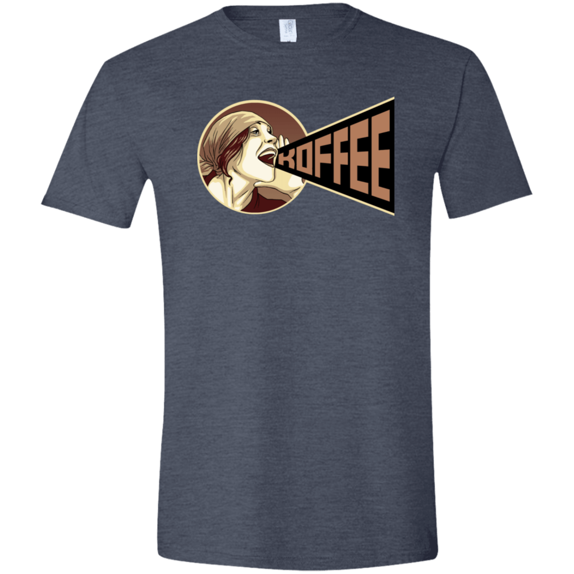 T-Shirts Heather Navy / S Koffee Men's Semi-Fitted Softstyle