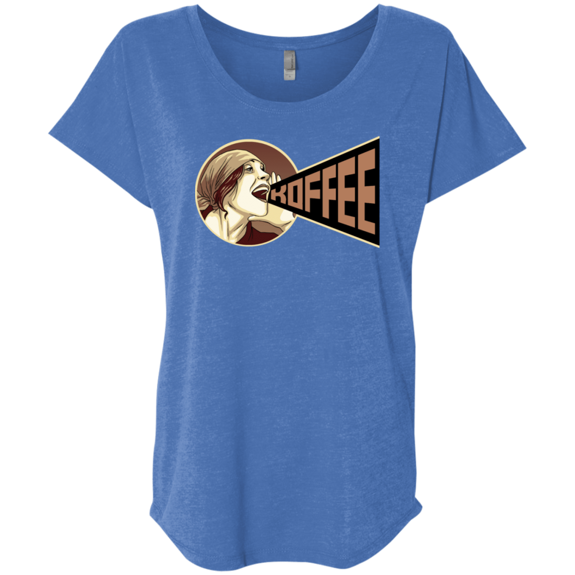 T-Shirts Vintage Royal / X-Small Koffee Triblend Dolman Sleeve