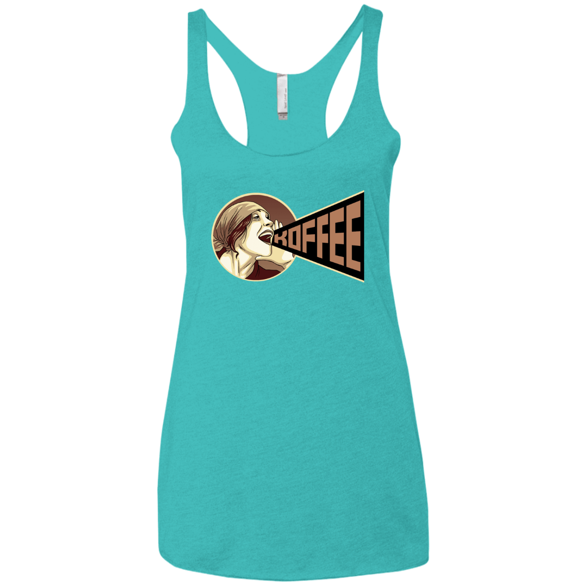 T-Shirts Tahiti Blue / X-Small Koffee Women's Triblend Racerback Tank