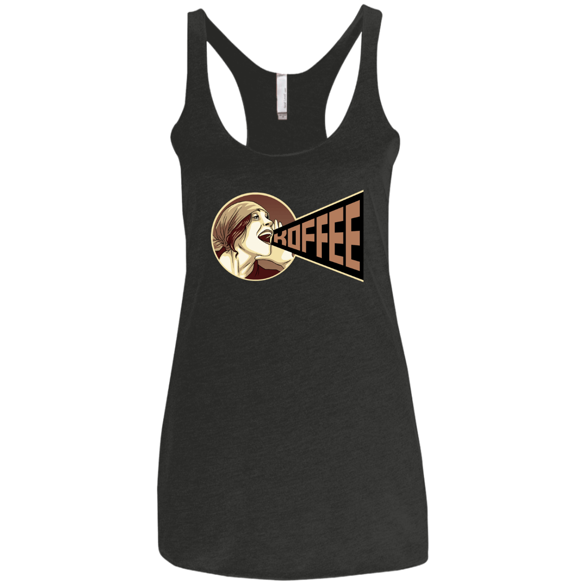 T-Shirts Vintage Black / X-Small Koffee Women's Triblend Racerback Tank
