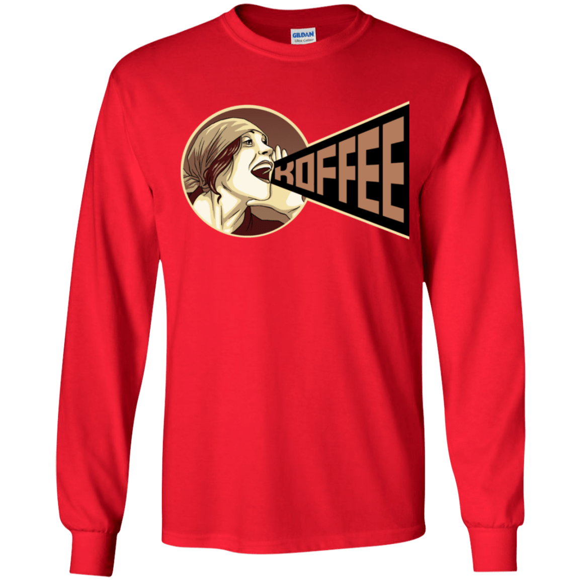 T-Shirts Red / YS Koffee Youth Long Sleeve T-Shirt
