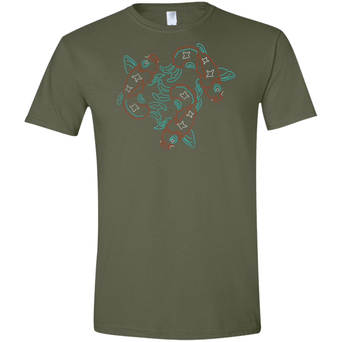 T-Shirts Military Green / S Koi Koi Men's Semi-Fitted Softstyle