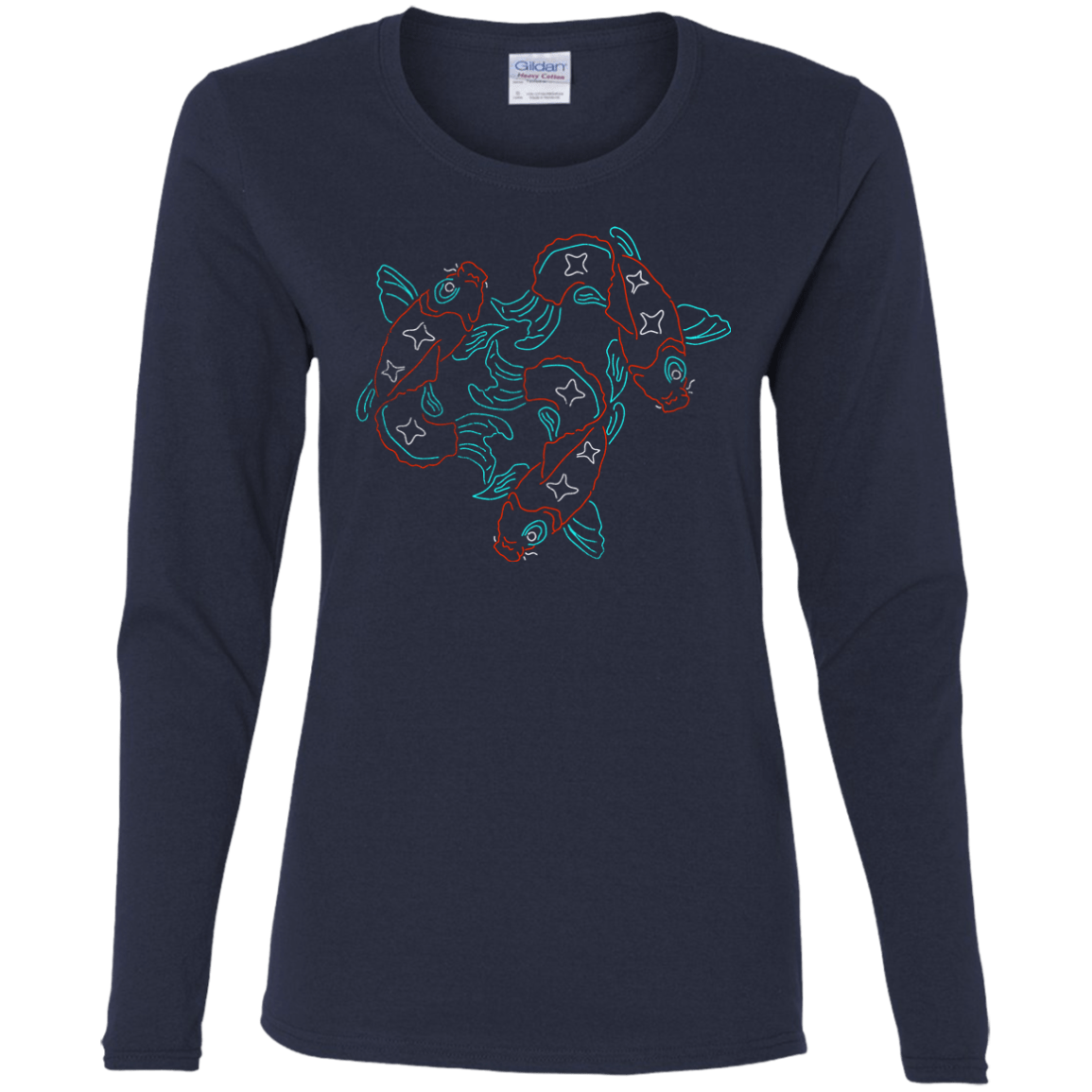T-Shirts Navy / S Koi Koi Women's Long Sleeve T-Shirt