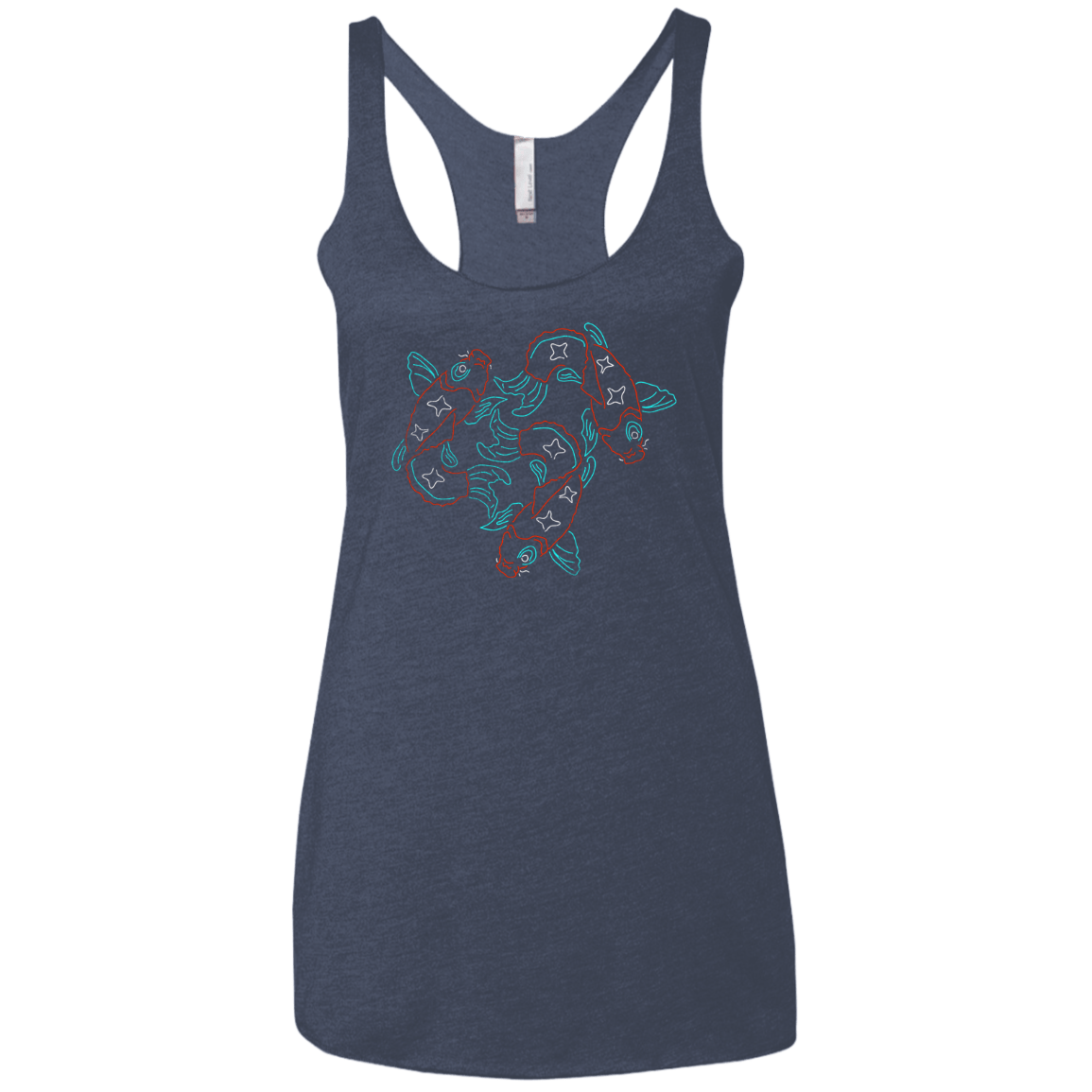 T-Shirts Vintage Navy / X-Small Koi Koi Women's Triblend Racerback Tank