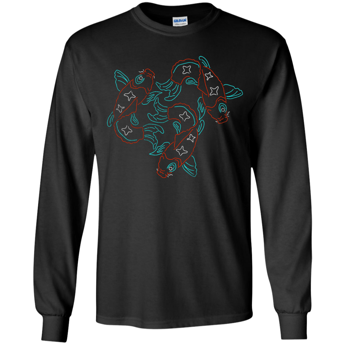 T-Shirts Black / YS Koi Koi Youth Long Sleeve T-Shirt