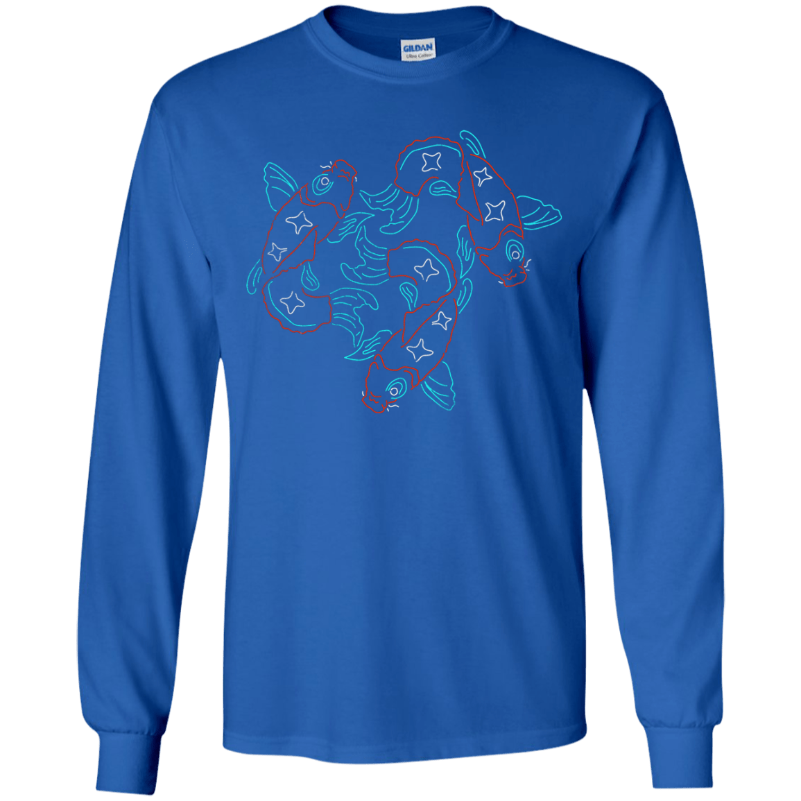 T-Shirts Royal / YS Koi Koi Youth Long Sleeve T-Shirt