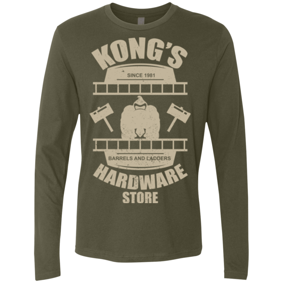T-Shirts Military Green / Small Kongs Hardware Store Men's Premium Long Sleeve